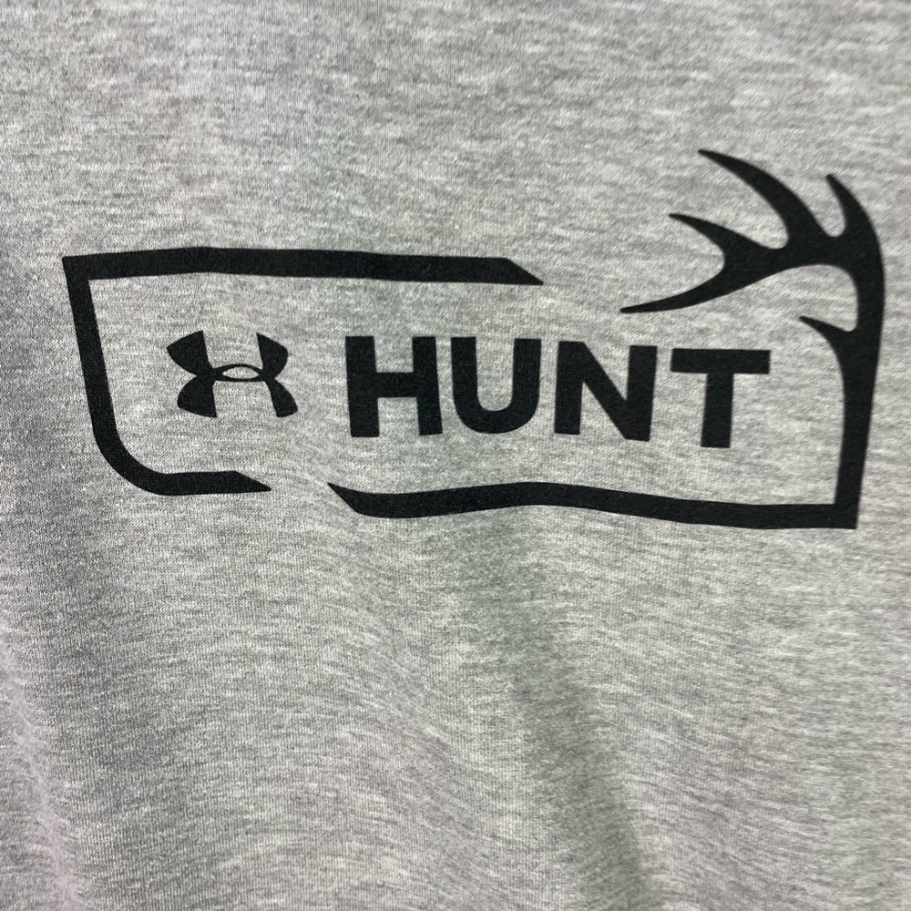 Under Armour Hoodie Mens Medium Gray Hunting Loose Fit Performance Pullover - Picture 2 of 10